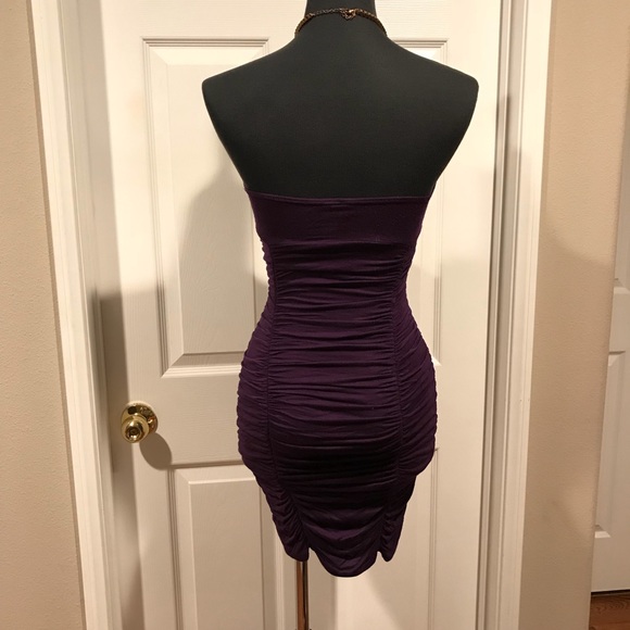 Strapless purple dress - Picture 2 of 2